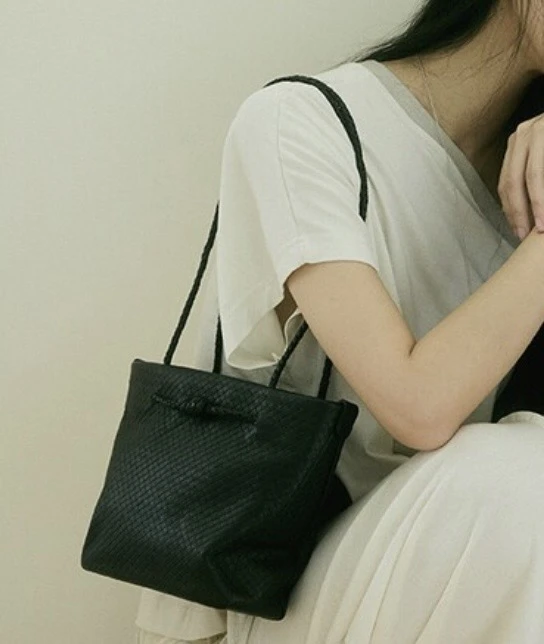 [預購] 韓國NDEAROSE牛皮編織肩背包 黑/咖/米 amant bag 代購