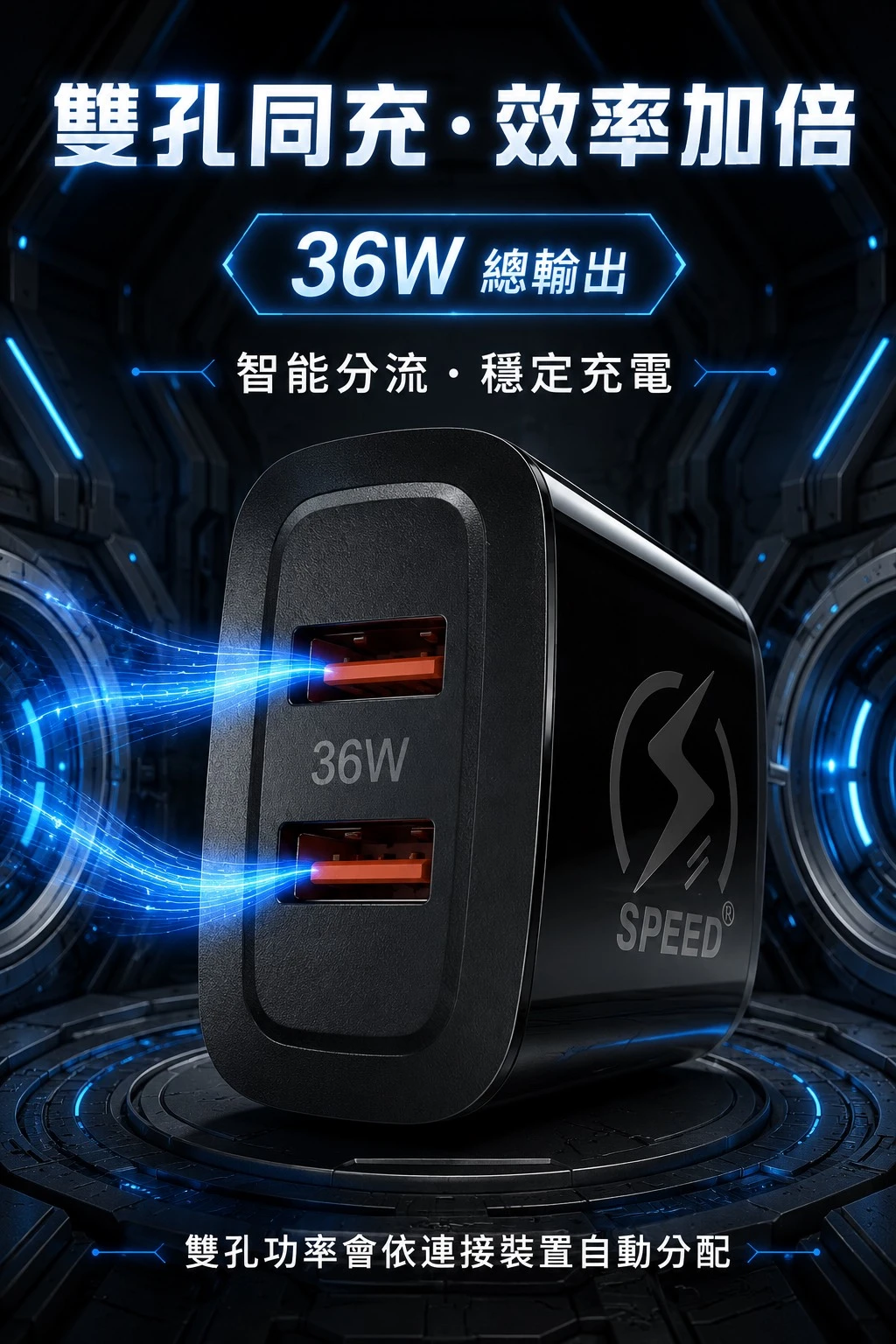 36W雙孔USB