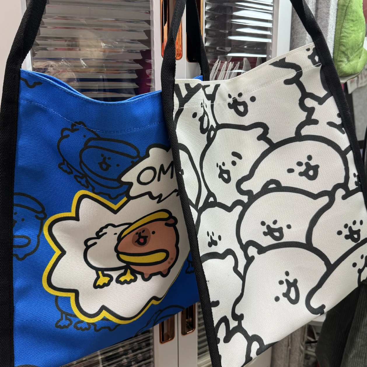 小水豚黑邊雙面大帆布袋（共兩款）售完不補