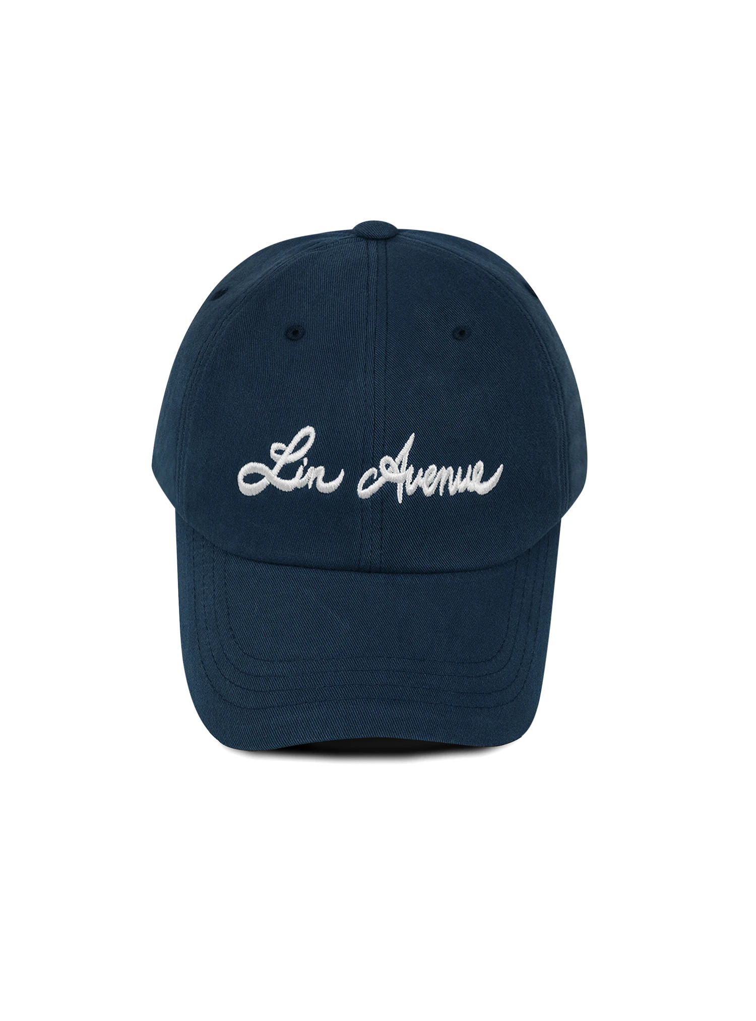 Linavenue linavenue系列 草寫刺繡棉質棒球帽 Navy