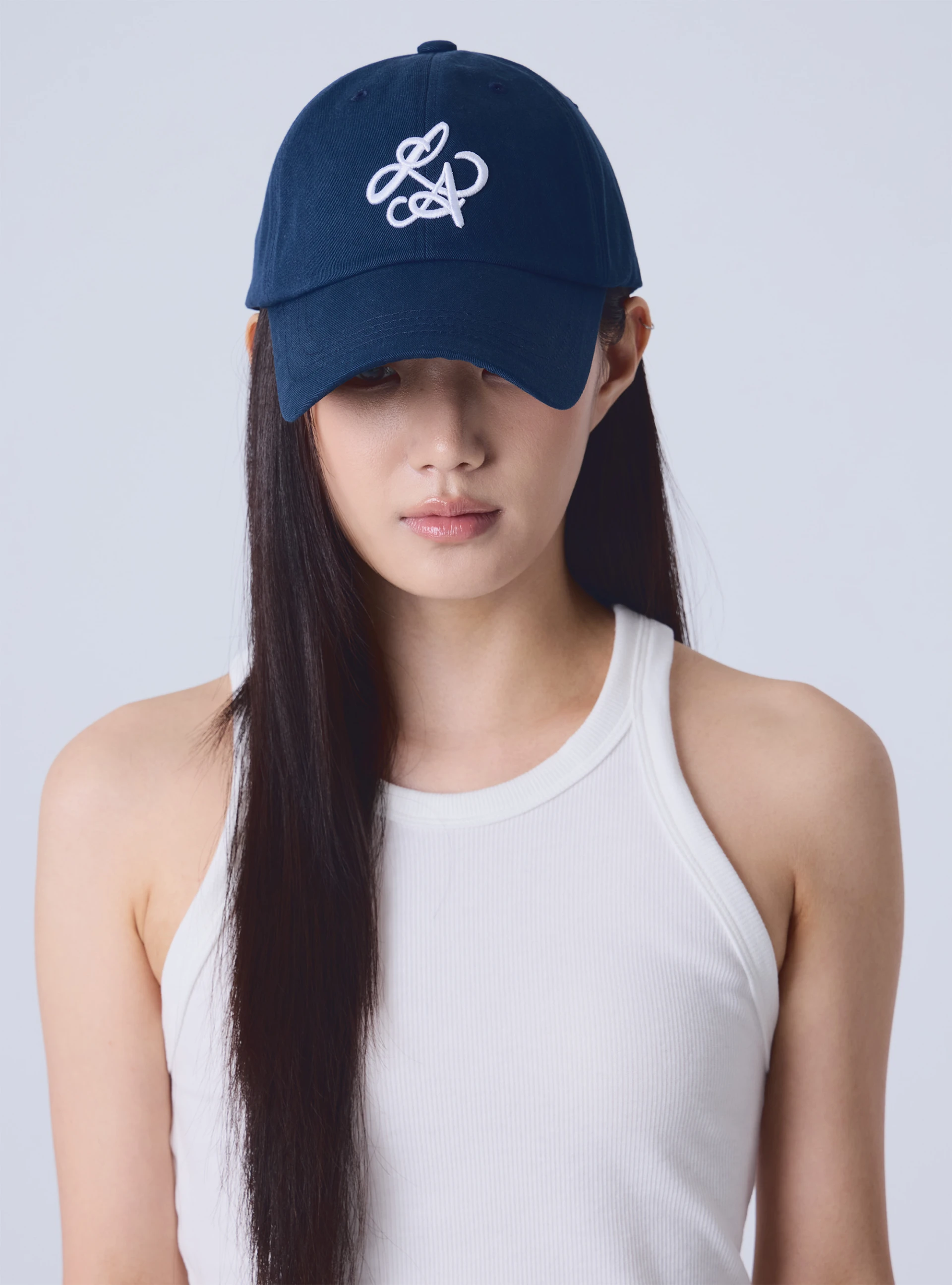 LINAVENUE LA 系列 刺繡棉質棒球帽 Navy