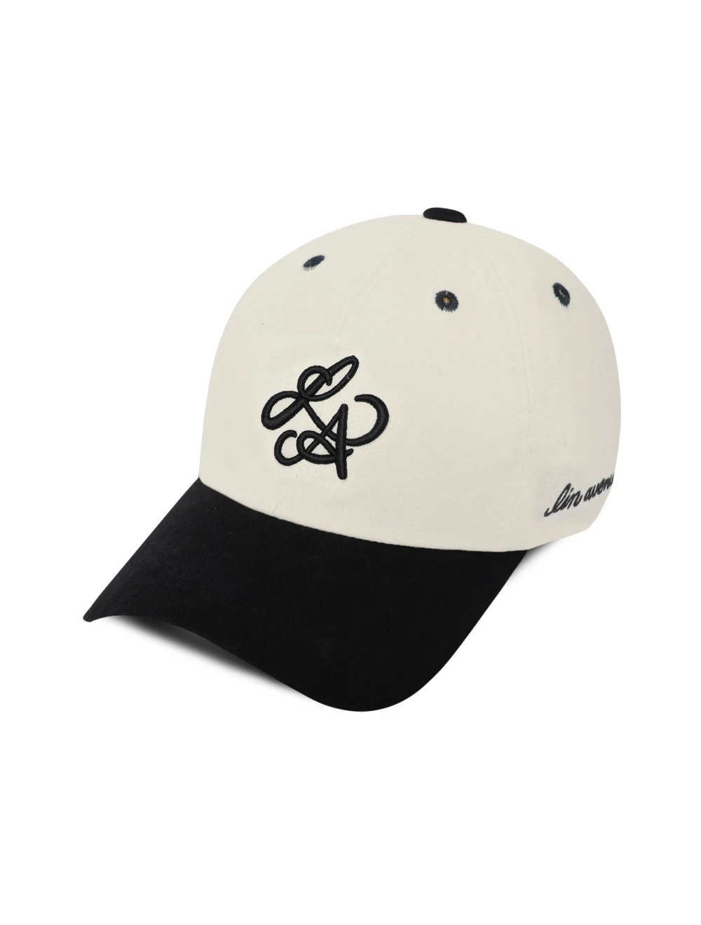 Linavenue LA 系列 撞色拼接棒球帽 Black&Cream