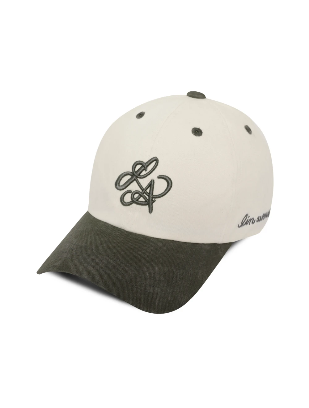 Linavenue LA 系列 撞色拼接棒球帽 Khaki&Cream