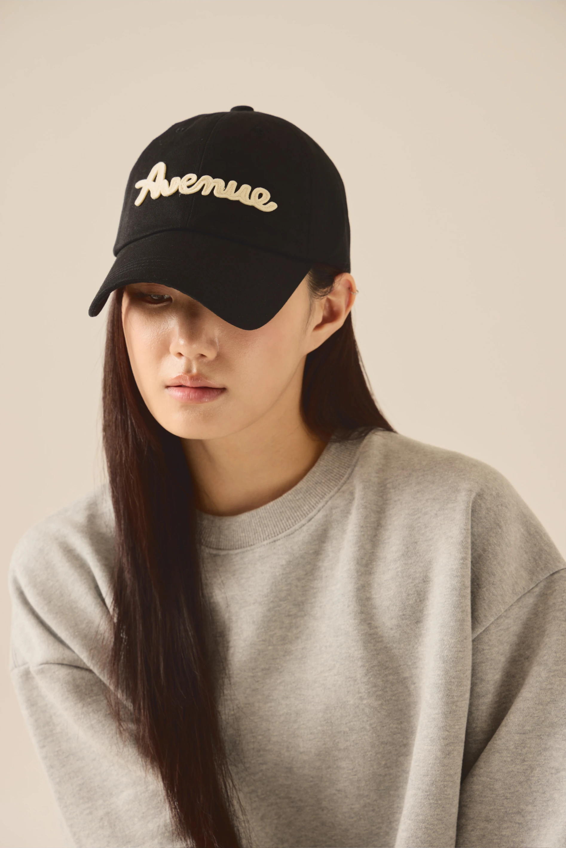 Linavenue Avenue系列毛氈棒球帽 Black
