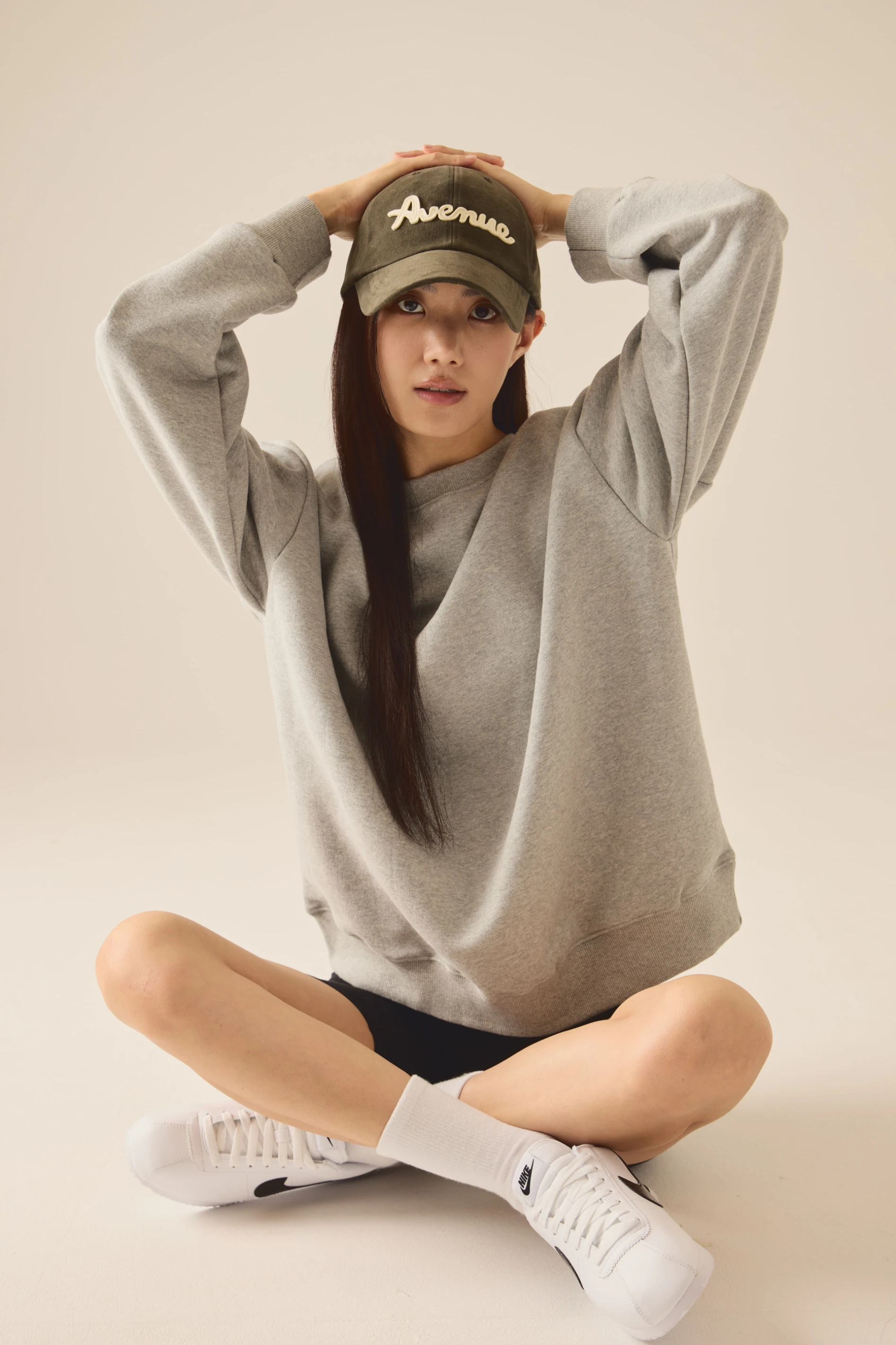Linavenue Avenue系列毛氈棒球帽 Khaki