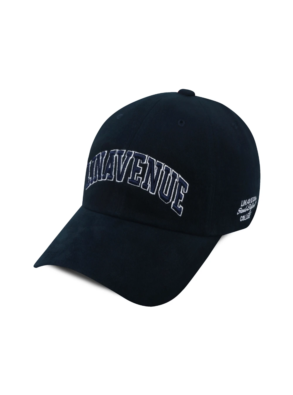 LINAVENUE 大學聯名系列 弧形LOGO棉質棒球帽 College Navy