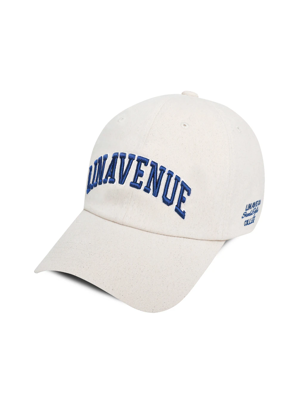 LINAVENUE 大學聯名系列 弧形LOGO棉質棒球帽 Campus Ivory