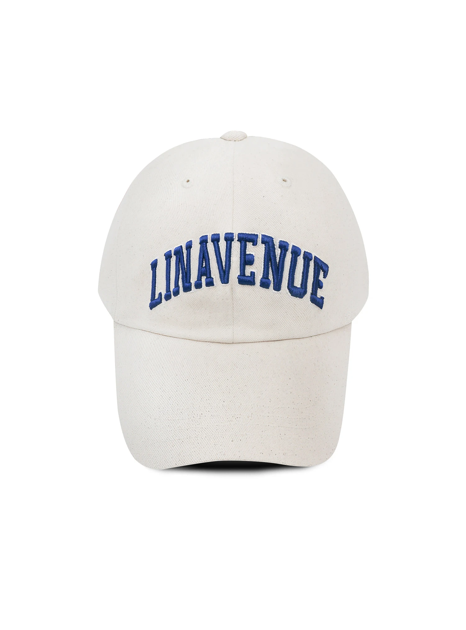 LINAVENUE 大學聯名系列 弧形LOGO棉質棒球帽 Campus Ivory