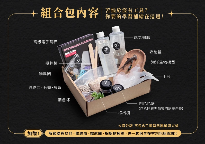 Hahow環氧樹脂海浪製作專屬材料包