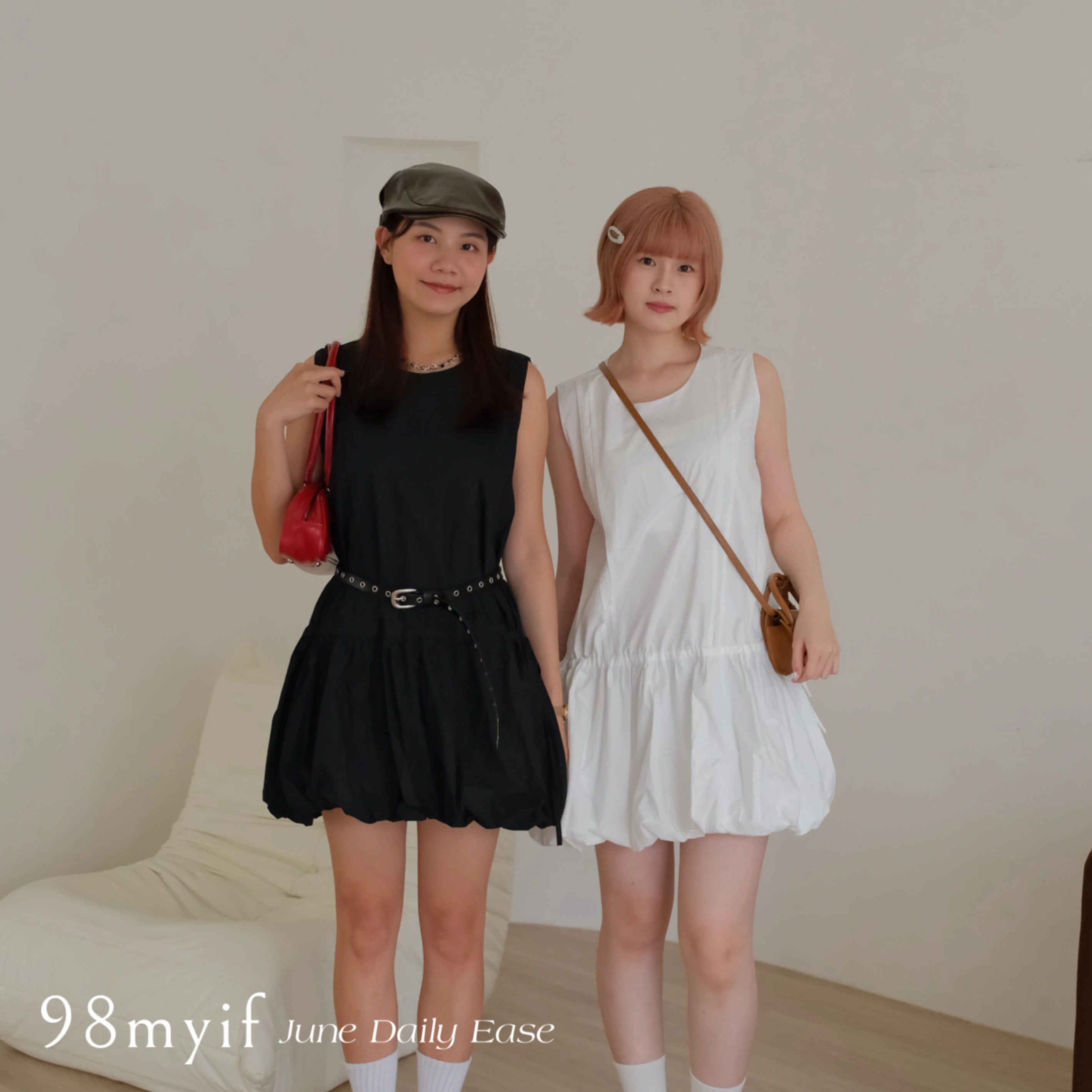 L09 公主荷包澎澎短洋裝 （2colors) ( 現貨)