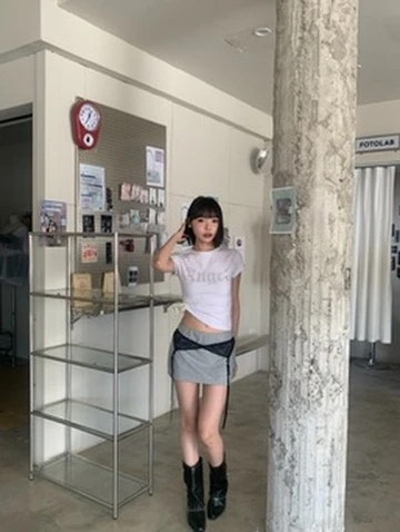 LYLO KR選品｜S24 Femme Mini 純慾系短裙_灰