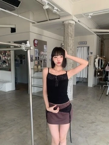 LYLO KR選品｜S24 Femme Mini 純慾系短裙_咖