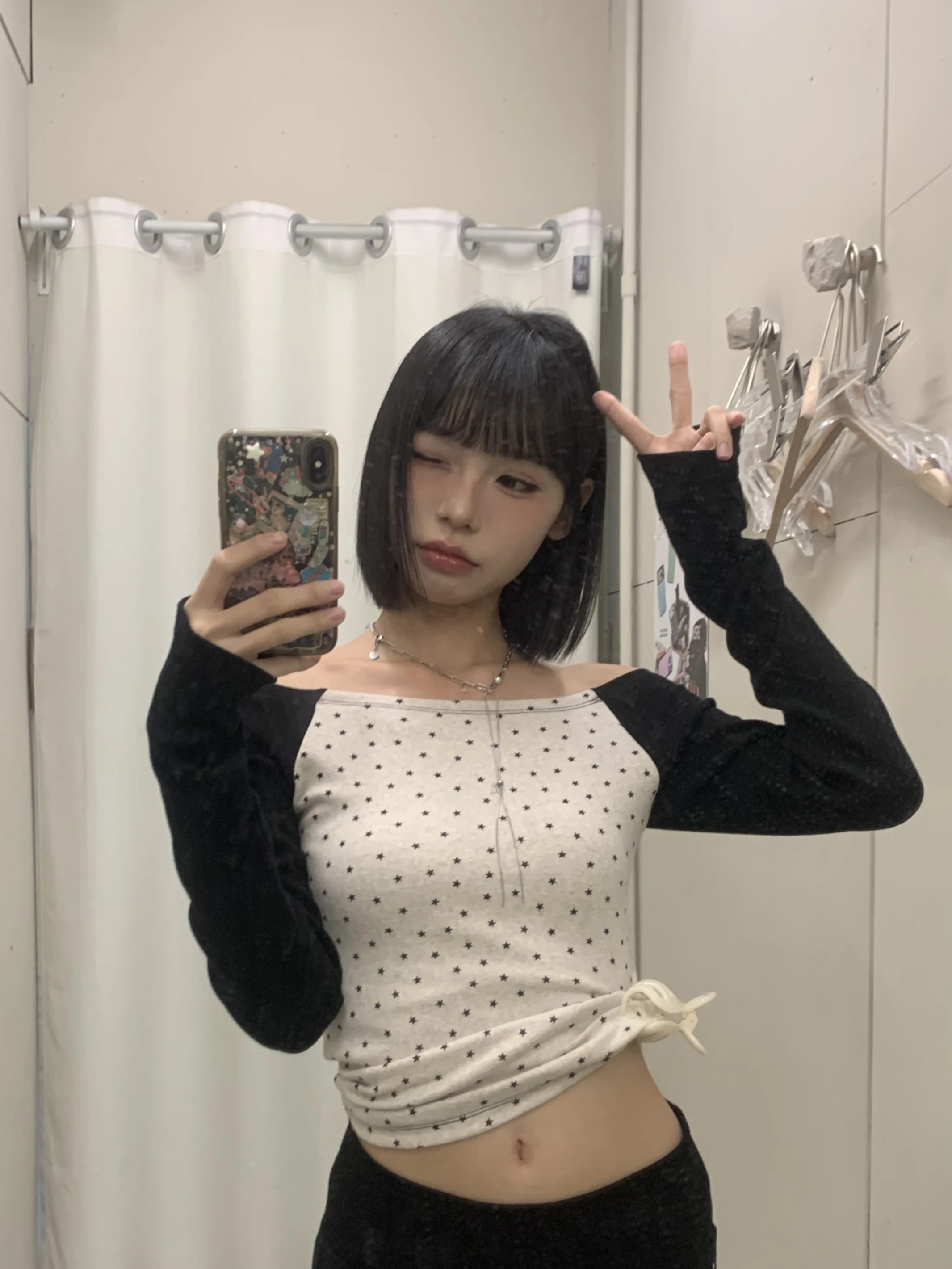 LYLO KR選品｜S07 ASTRA TOP 星芒撞色上衣_粉