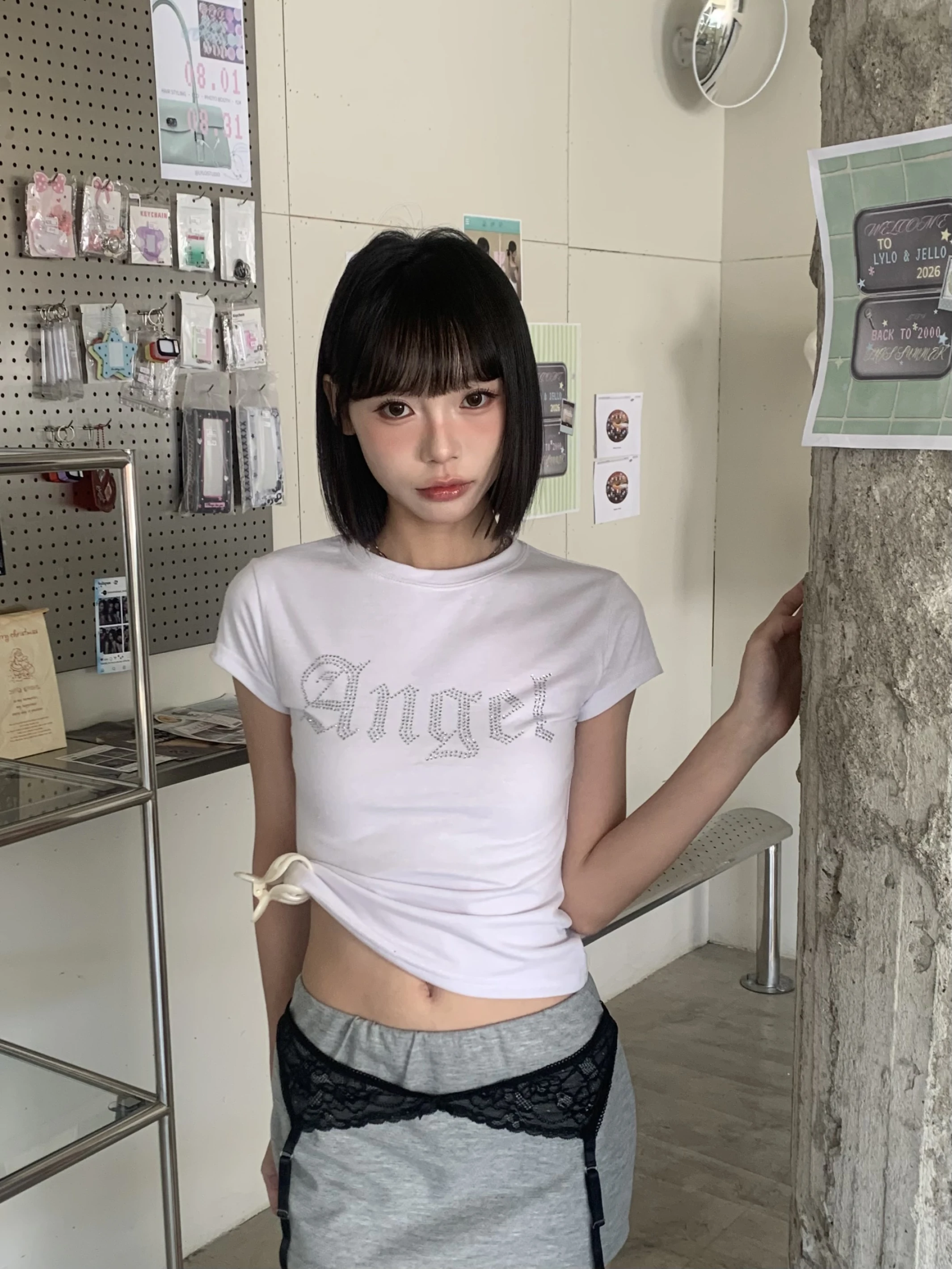 LYLO KR選品｜S16 ANGEL Letter Tee 天使字母T_白