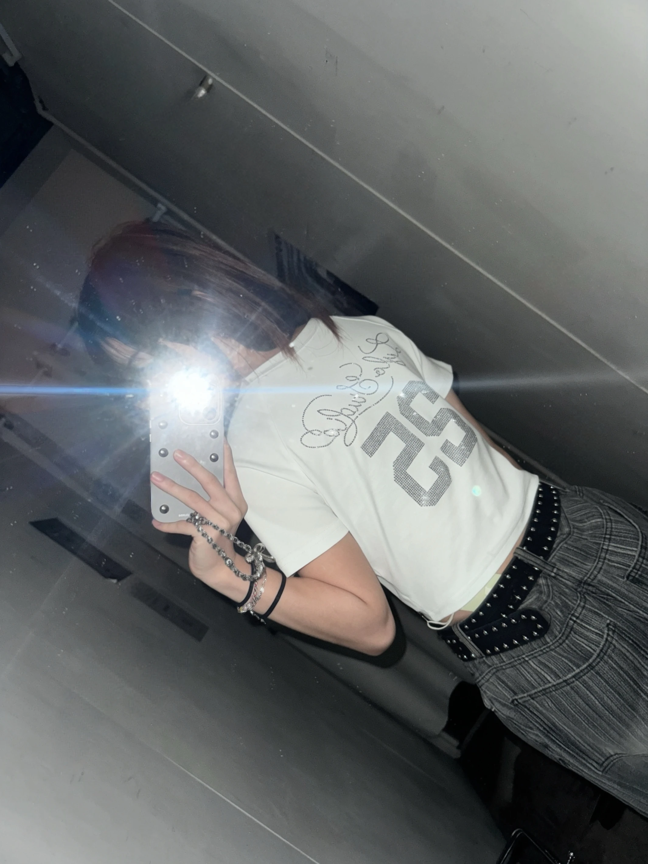 LYLO MADE ♡ 爆閃水鑽短 tee_白