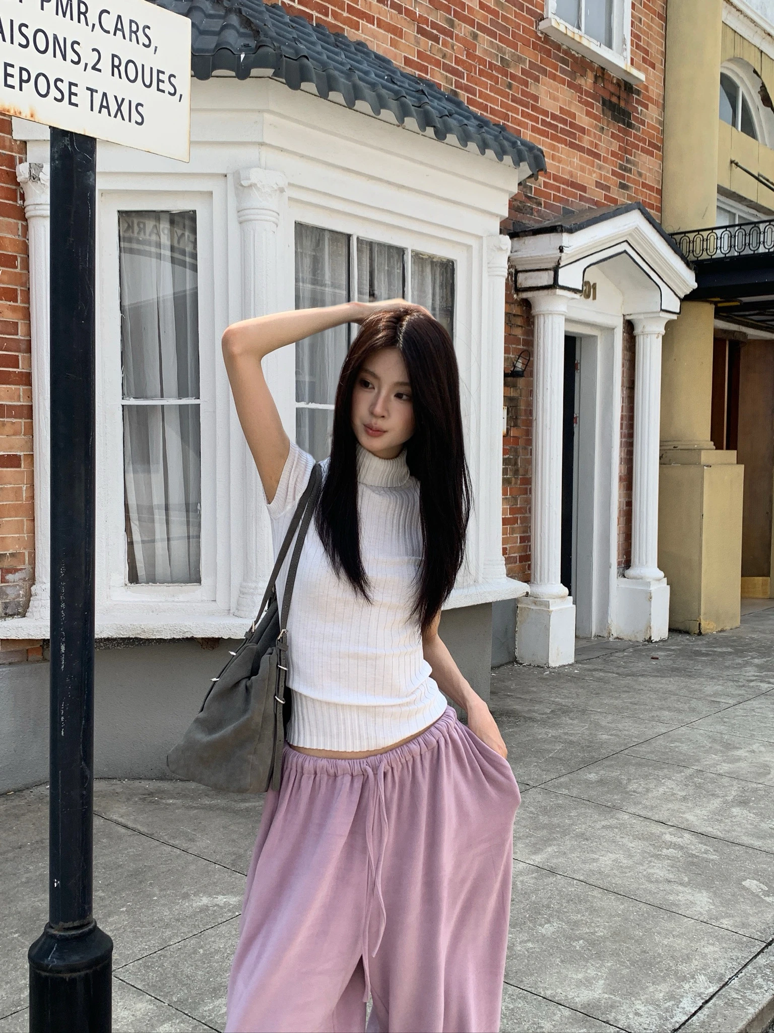 CO4 03 Slim Fit Mock 高領修身短袖＿白
