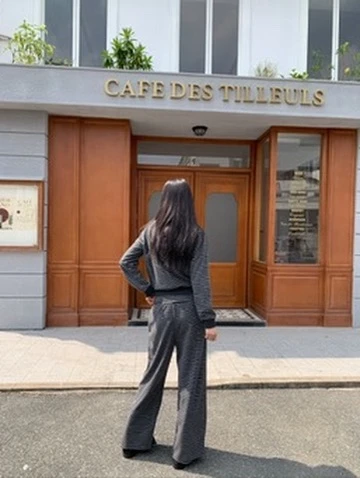CO4 15 Retro Striped Pants 慵懶復古條紋休閒褲＿灰