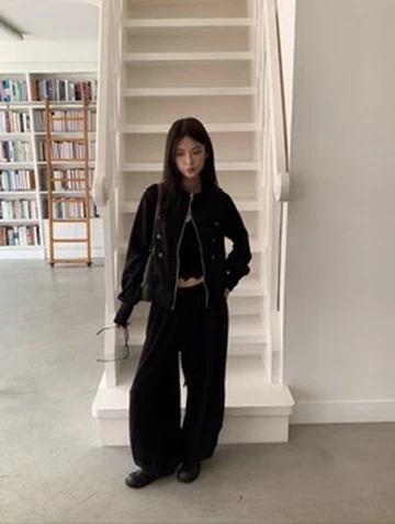CO4 14  Cozy Fleece Pants 慵懶羊絨棉褲＿黑