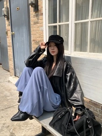 CO4 14  Cozy Fleece Pants 慵懶羊絨棉褲＿藍