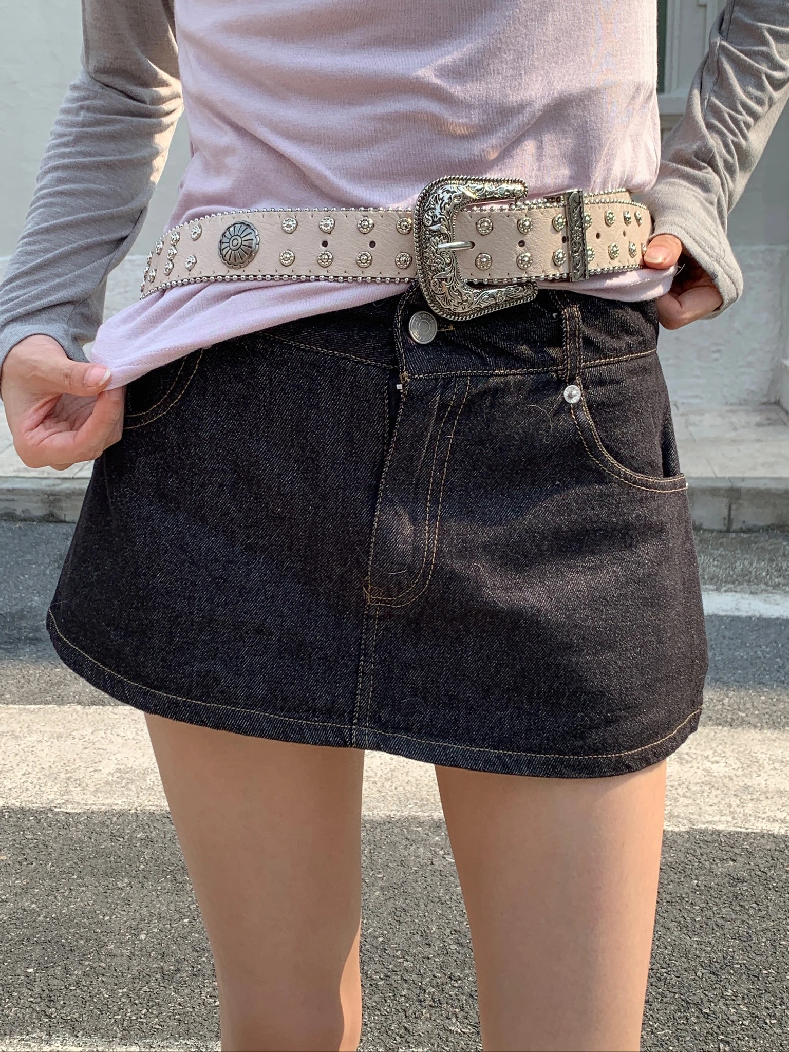 CO4 21 Denim Mini Skirt 牛仔短裙＿藍