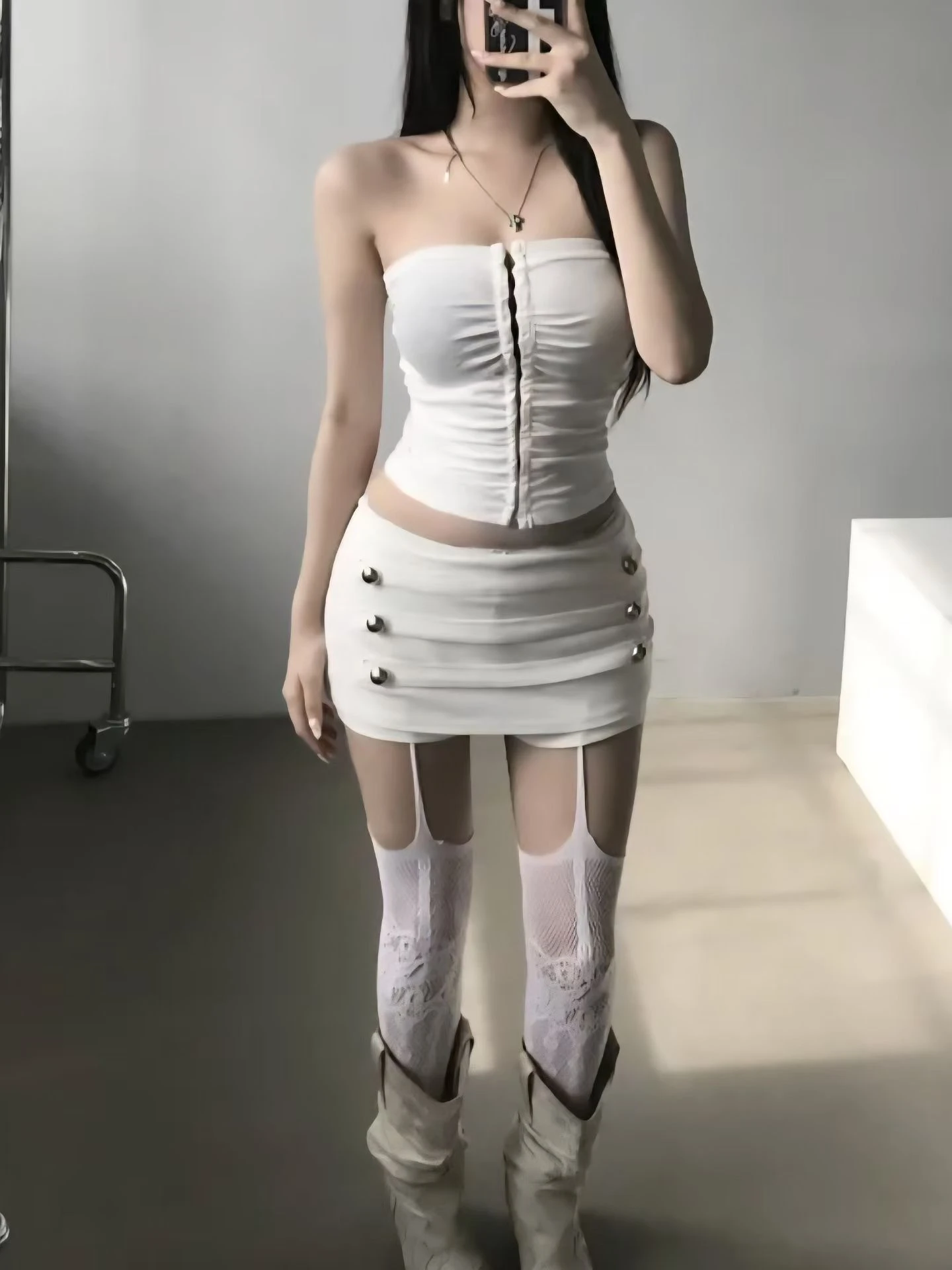 甜酷辣妹拿破崙短裙
