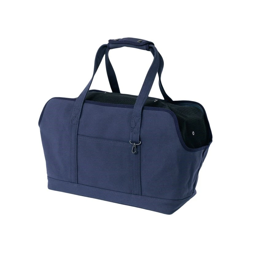 free stitch Square Tote Carry Bag ｜帆布托特手提包(海軍藍)