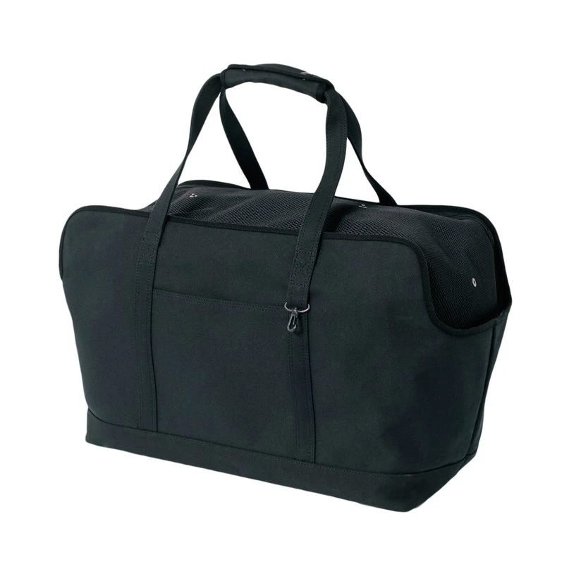 free stitch Square Tote Carry Bag ｜帆布托特手提包(黑)