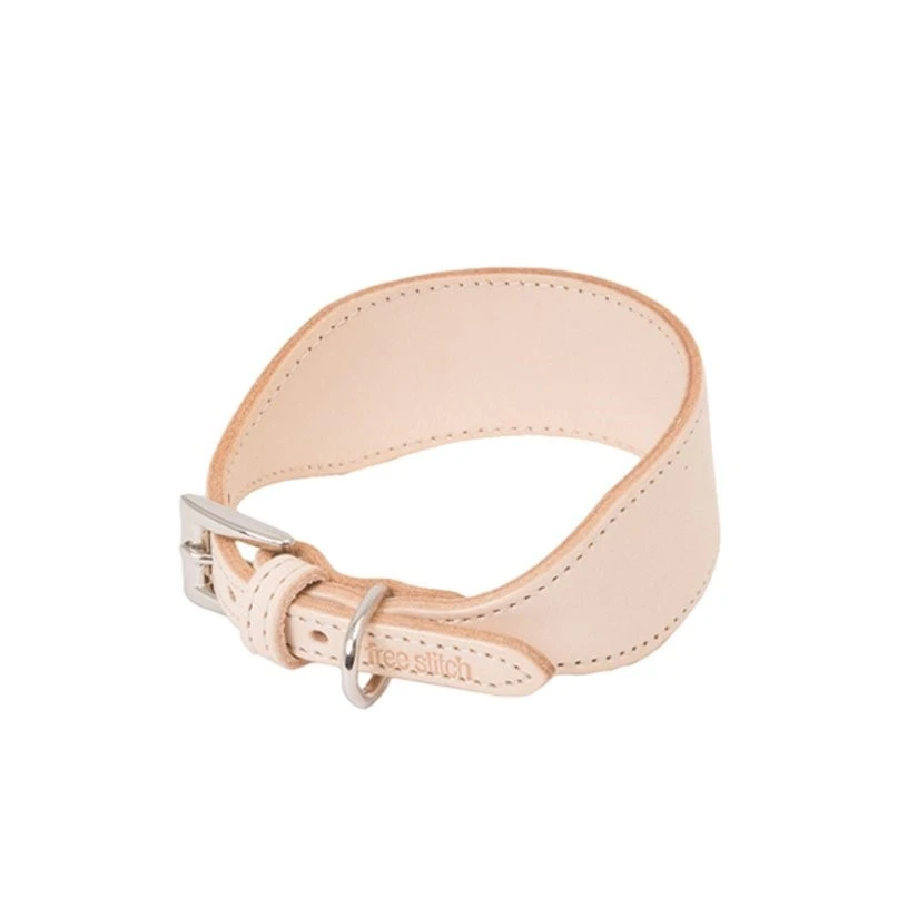 free stitch Tanned Leather Wide Collar ｜真皮寬版項圈