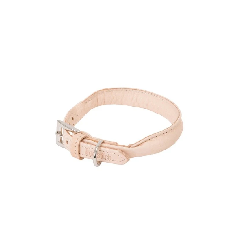 free stitch Tanned Leather Soft Collar｜真皮軟墊項圈