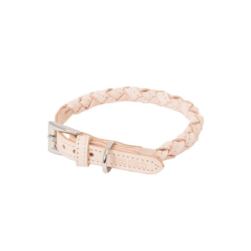 free stitch Tanned Leather Woven Collar |編織真皮項圈