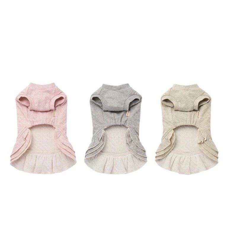 Organic cotton plain blend dress ｜有機棉素面混紗洋裝