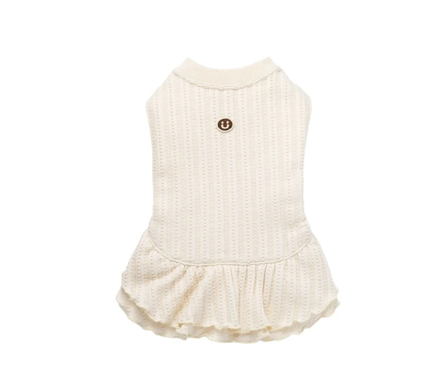 Organic cotton lace knitwear dress |有機棉蕾絲針織洋裝