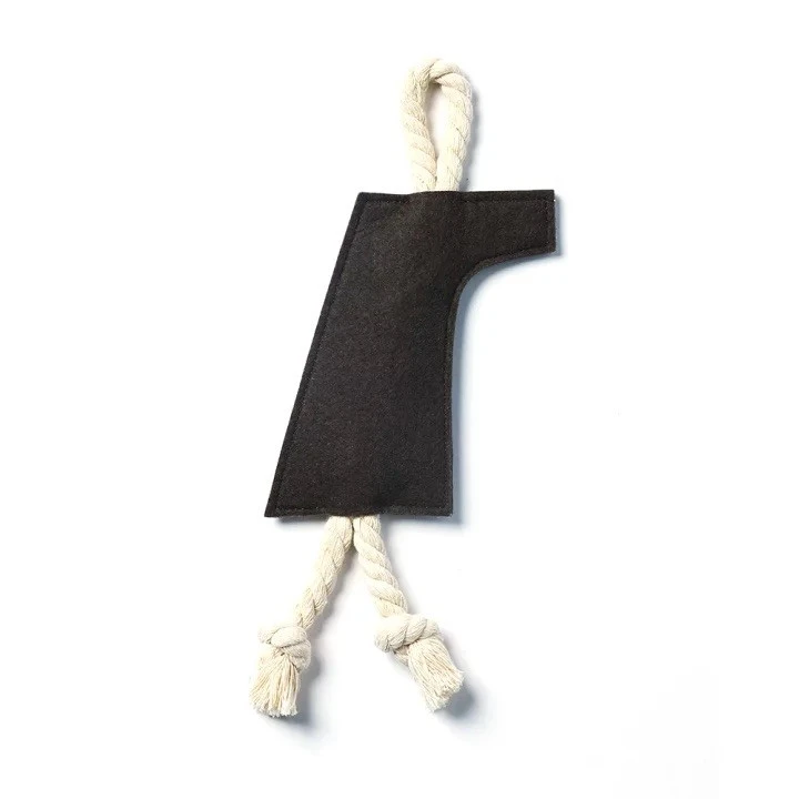GRIS LOGO ROPE TOY WEIMARANER GREY | 棉繩毛氈玩具 /咖