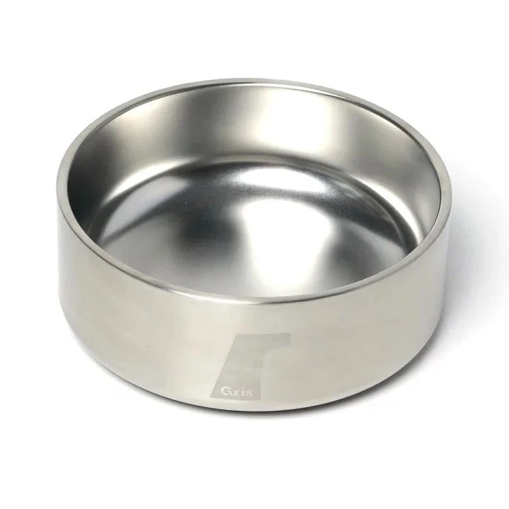 GRIS   DW BOWL SILVER  |  雙層不銹鋼寵物碗