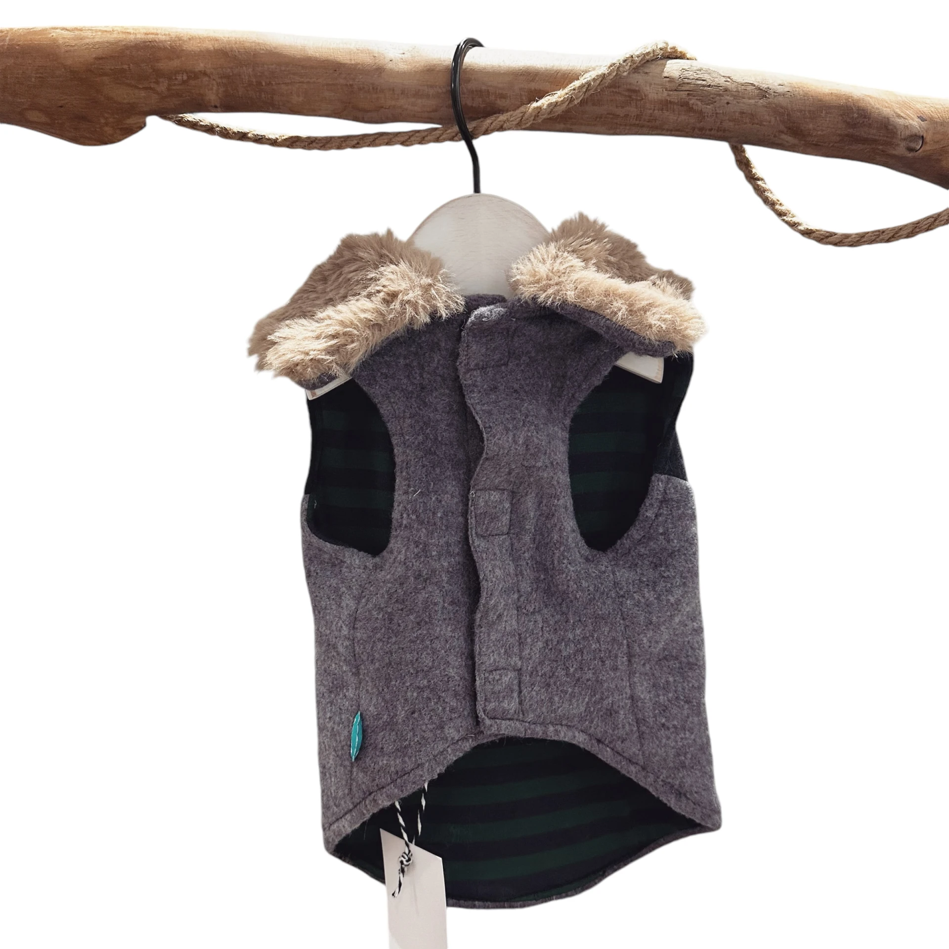 Fur collar brushed vest ｜毛毛領刷毛背心
