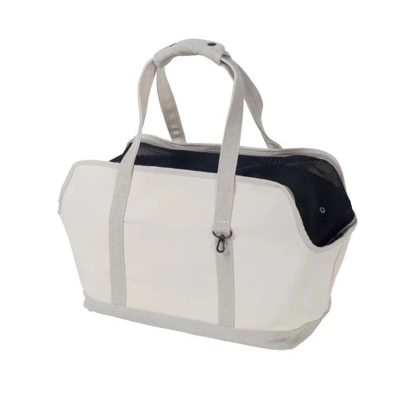 free stitchLinen Square Tote Carry Bag (Two-tone) ｜雙色亞麻手提包
