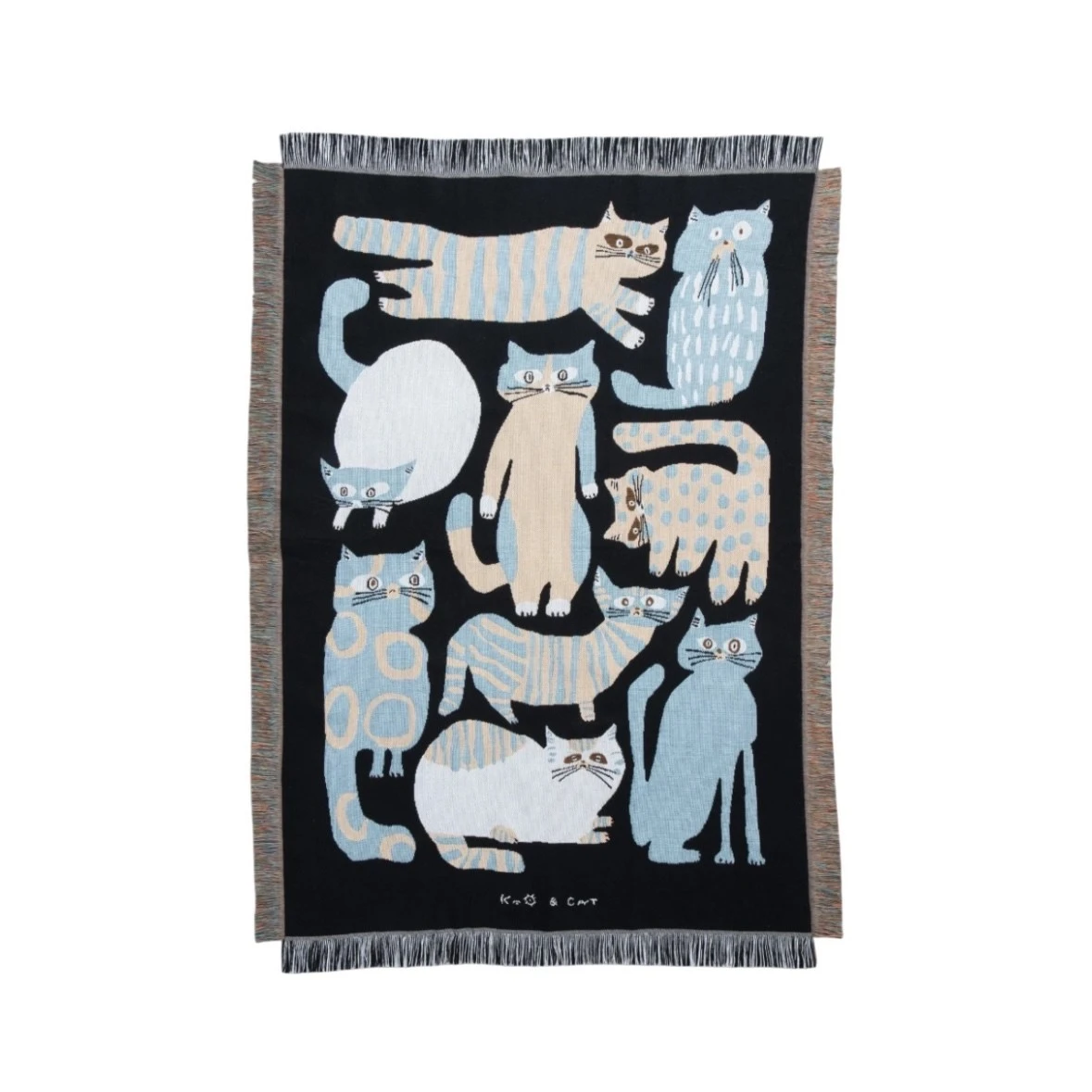 Multi Blanket “nekomoyou” 坪井香保里 藝術毯