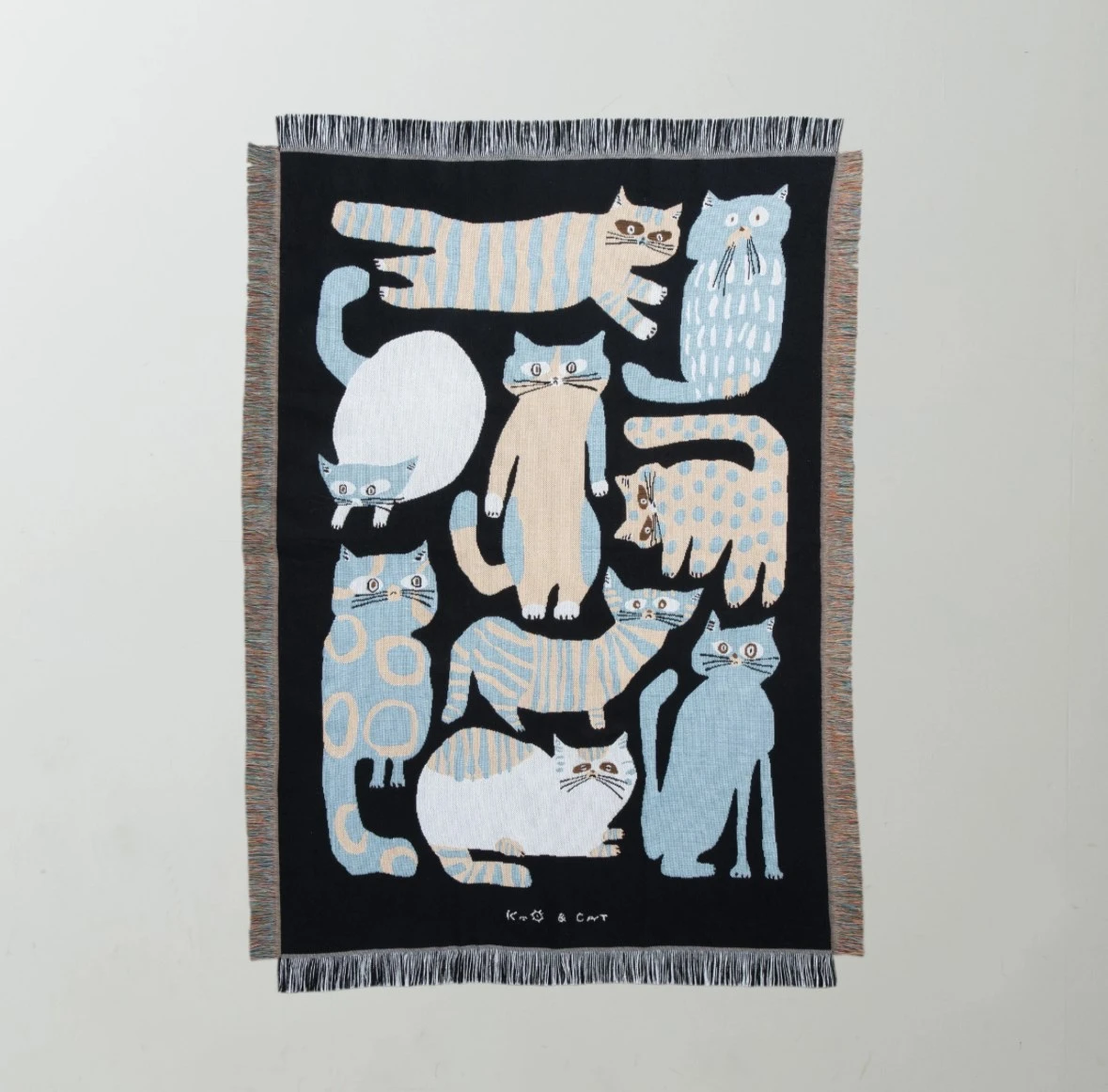Multi Blanket “nekomoyou” 坪井香保里 藝術毯