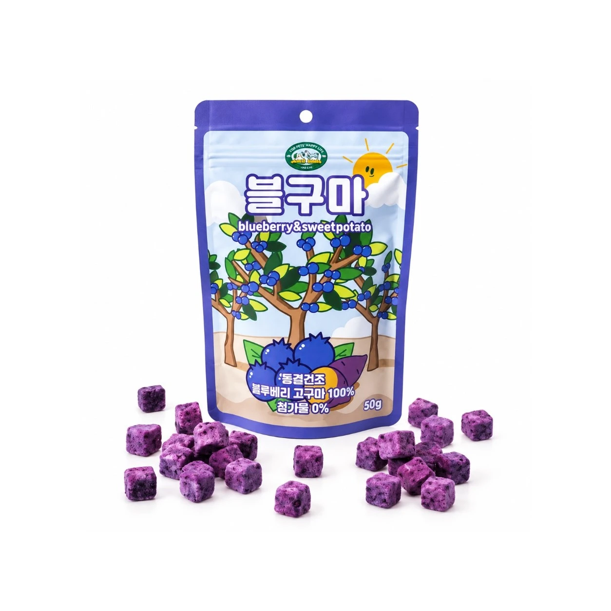 藍莓&甘薯 鮮果金磚凍乾酥