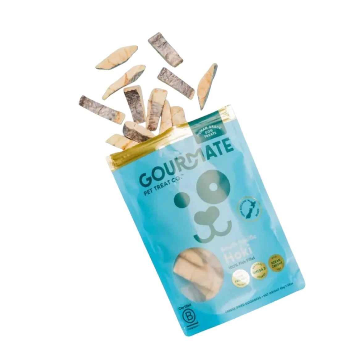 Gourmate|深海鱈魚塊凍乾 (犬貓可食) 45g | 輕盈高蛋白.Omega-3補給站