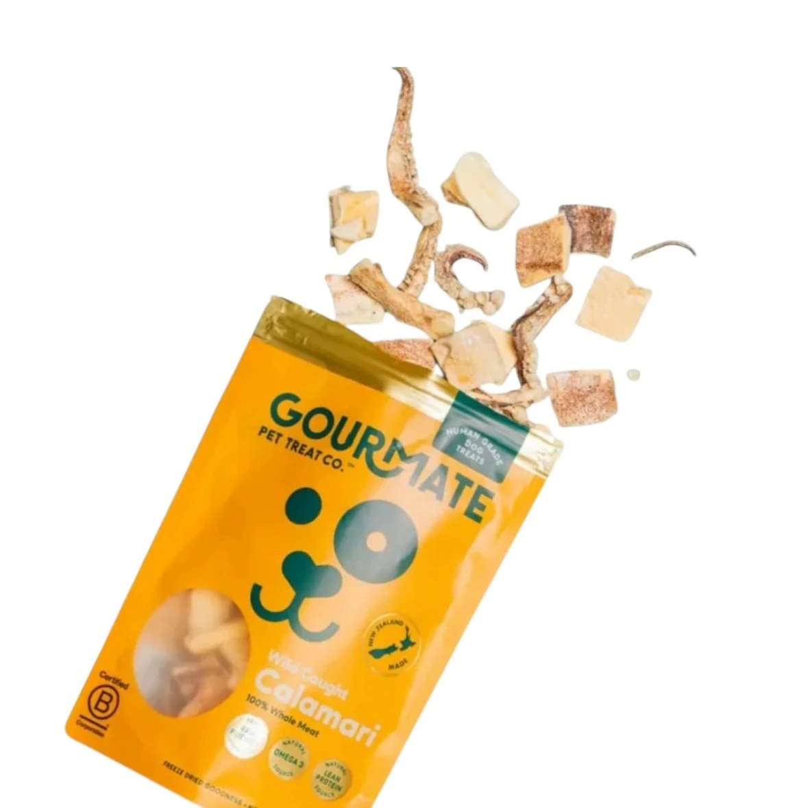 Gourmate|深海魷魚凍乾 (犬貓可食) 45g | 高蛋白低脂.訓練零食
