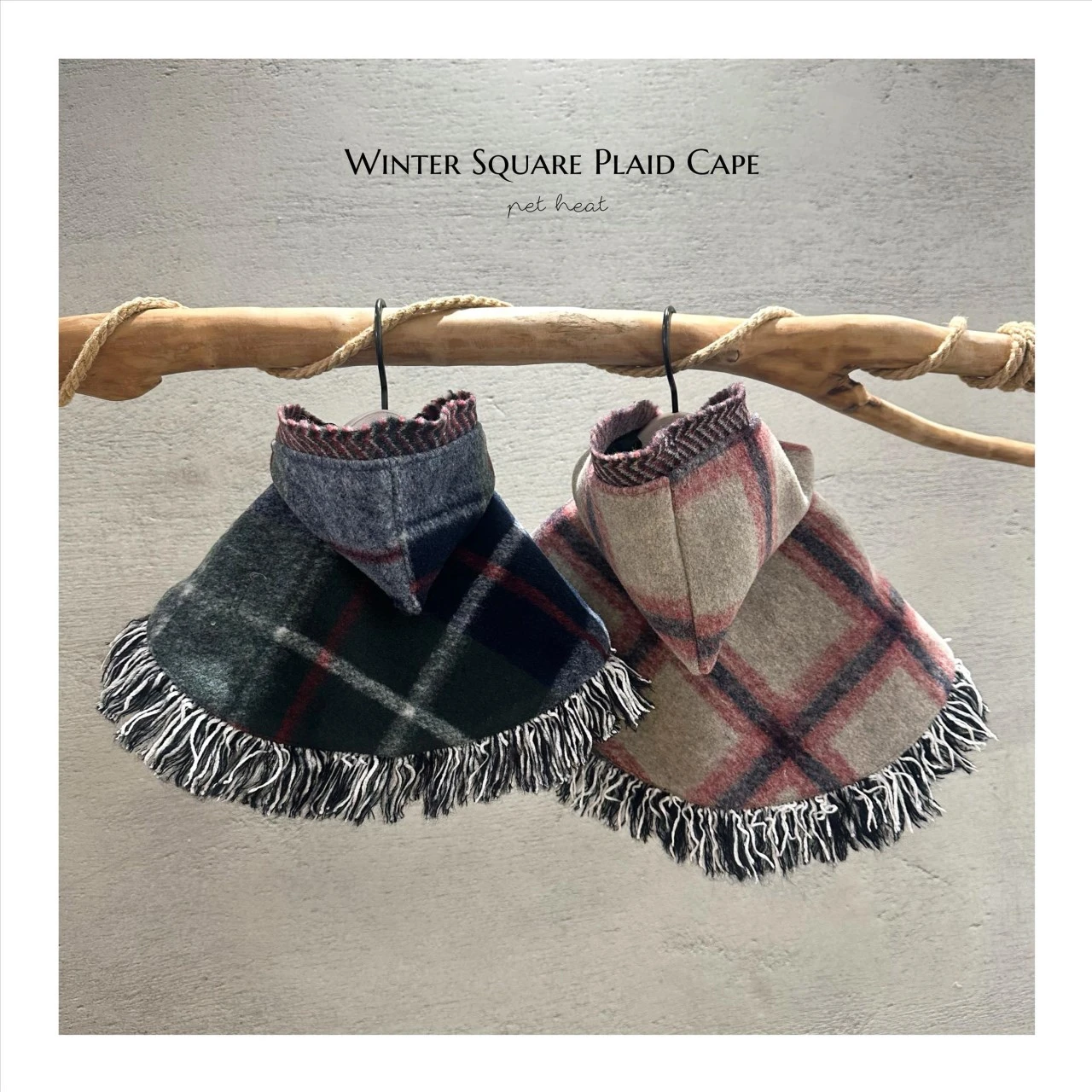 WINTER SQUARE  PLAID CAPE | 冬日廣場格紋斗篷