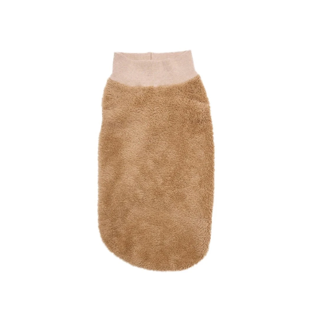 free stitch Boa Fleece Tank Top | 高領柔絨刷毛背心 駝色