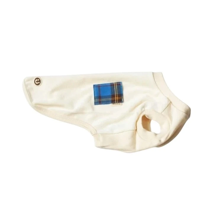 Organic cotton plaid pocket top ｜有機棉格紋口袋上衣