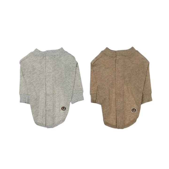 Organic cotton back button soft cotton top｜有機棉背扣軟綿長袖上衣