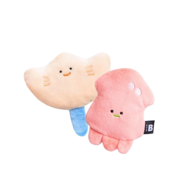 BITE ME 海洋好朋友(魟魚&魷魚2入組)｜藏食玩具