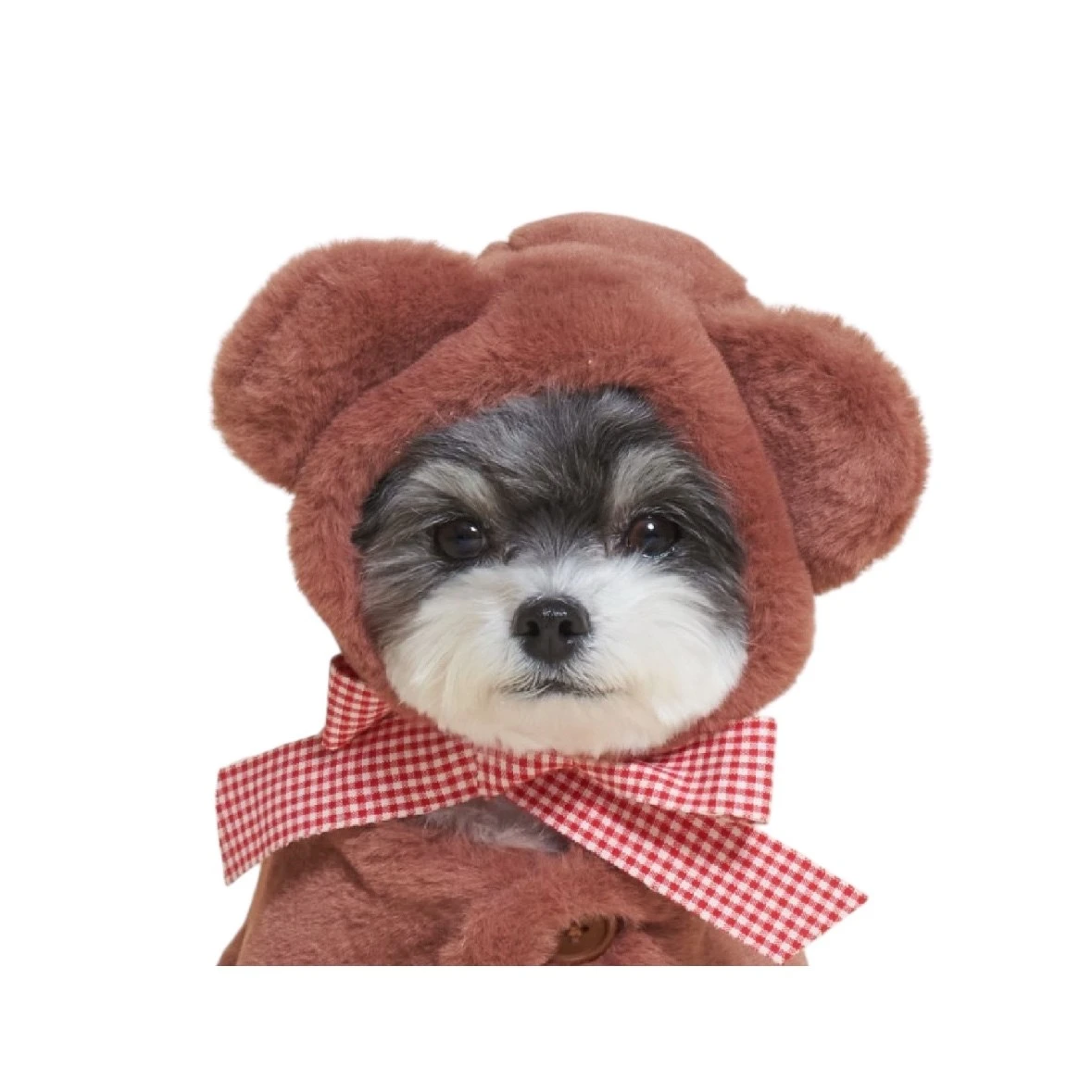 Fur tie-up hat ｜皮草綁帶帽 咖熊