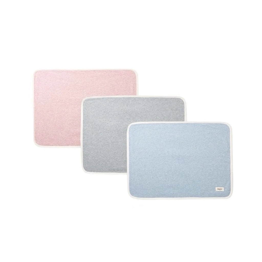Organic cotton striped reversible blanket ｜ 有機棉素面毯