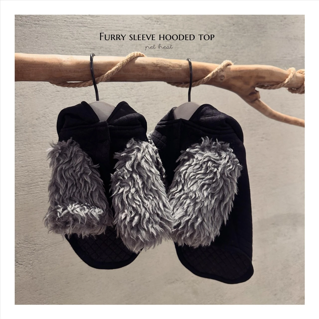 Furry Sleeve Hooded Top 毛絨袖連帽上衣