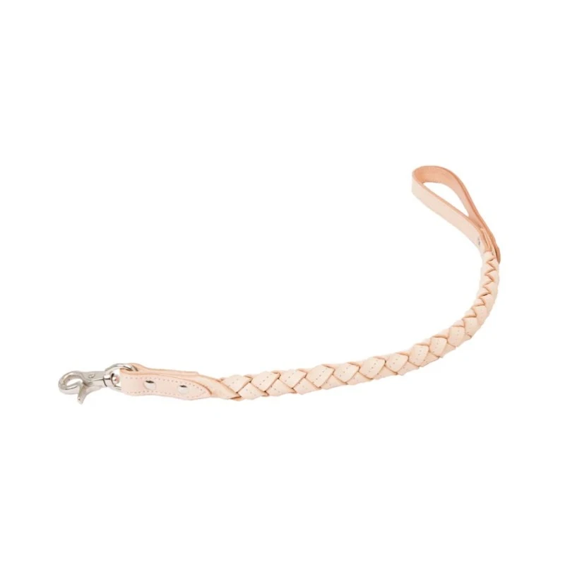 free stitch  Tanned leather Woven Short Lead | 鞣製皮革編織短牽繩